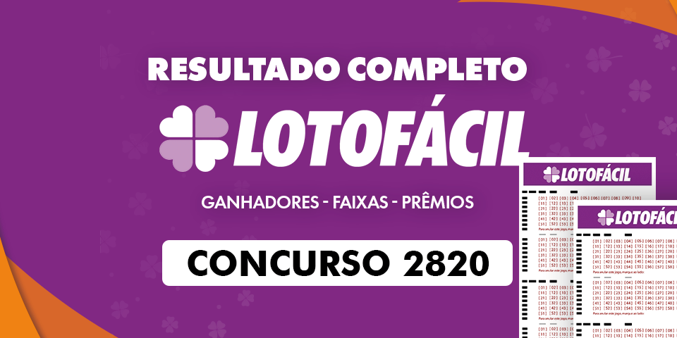 Concurso Lotofácil 2820