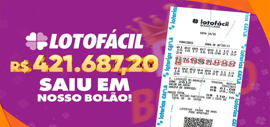 Lotofacil Prêmio Loteria Aldeota Concurso 2812
