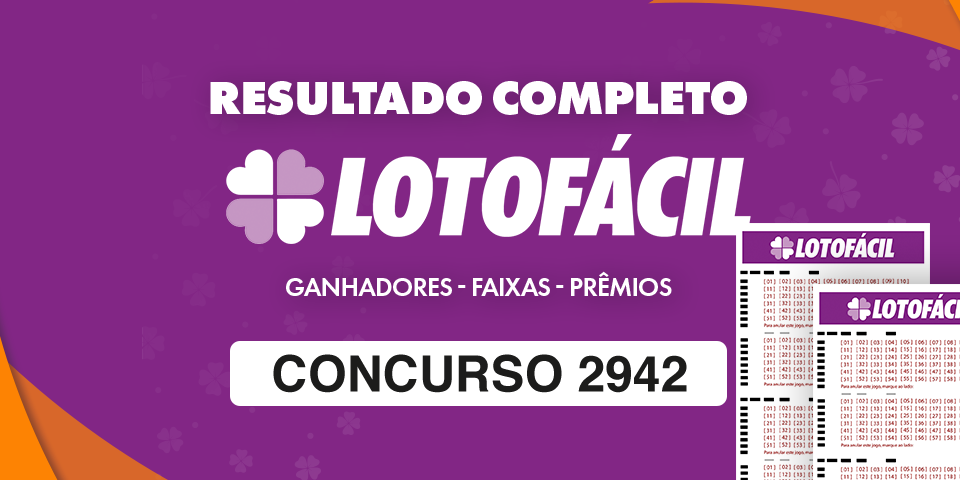 Resultado Lotofacil 2942