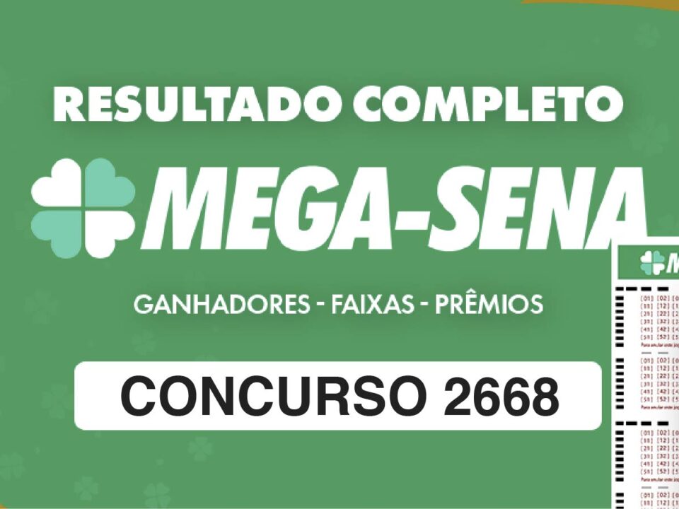 Confira o resultado da Mega-Sena 2650 deste sábado; prêmio é R$ 90 milhões