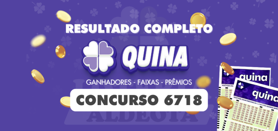 Números sorteados da Quina 6718 em 30 de abril de 2025