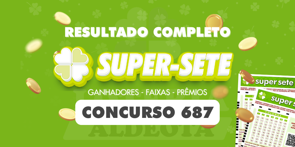 Números sorteados da Super Sete 687 em 30 de abril de 2025