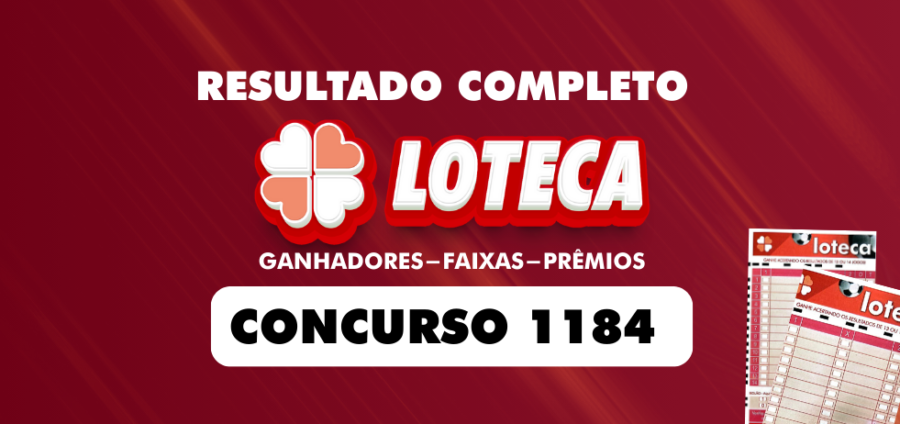 Resultado da Loteca 1184 com os 14 jogos sorteados em 02/05/2025