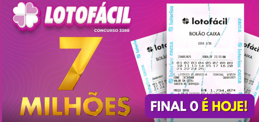 Resultado do sorteio Lotofácil 3380 com final zero – confira os detalhes e aumente suas chances