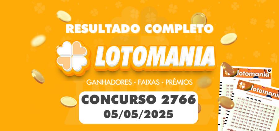 Resultado Lotomania 2766 - Concurso de 05/05/2025