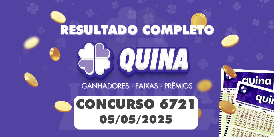 Resultado Quina 6720 - Concurso de 03/05/2025